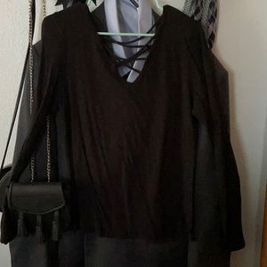 BKE black strap oh shirt